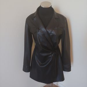 Faux Leather Dress